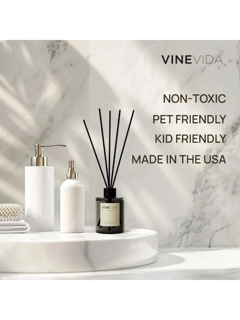 Lavender Vanilla Reed Diffuser Set | Long-Lasting Home & Bathroom Fragrance